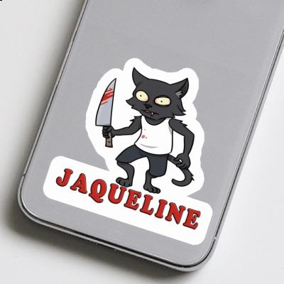 Jaqueline Sticker Psycho Cat Laptop Jaqueline Sticker Psycho Cat Laptop Image