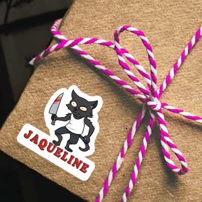 Jaqueline Sticker Psycho Cat Notebook Jaqueline Sticker Psycho Cat Gift package Image