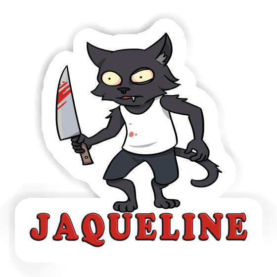 Jaqueline Sticker Psycho Cat Jaqueline Sticker Psycho Cat Image