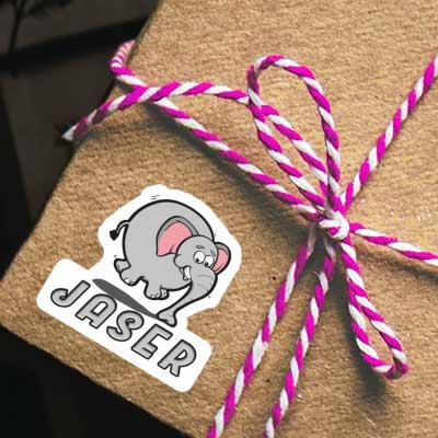 Sticker Jumping Elephant Jaser Sticker Jumping Elephant Jaser Image