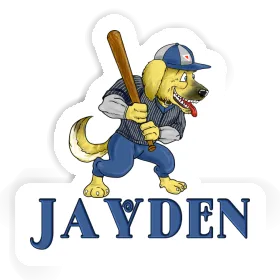 Jayden Sticker Baseball Dog Image