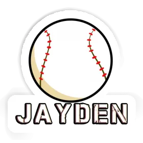 Baseball Sticker Jayden Image