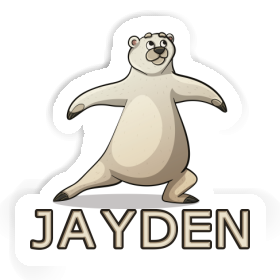 Sticker Yoga Bear Jayden Image