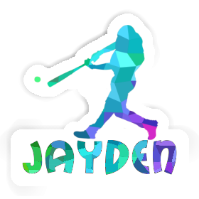 Jayden Sticker Baseball Player Image