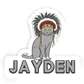 Sticker Jayden Indian Cat Image