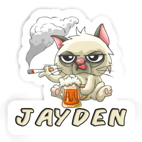 Sticker Smoking Cat Jayden Image