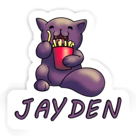 Sticker Jayden French Fry Cat Image