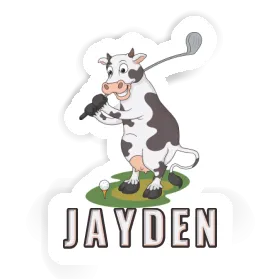 Golf Cow Sticker Jayden Image