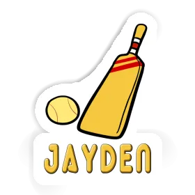 Cricket Bat Sticker Jayden Image