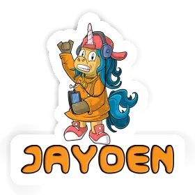 Hip-Hop Unicorn Sticker Jayden Image