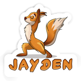 Sticker Jayden Yoga Squirrel Image