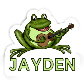 Sticker Jayden Guitar Frog Image