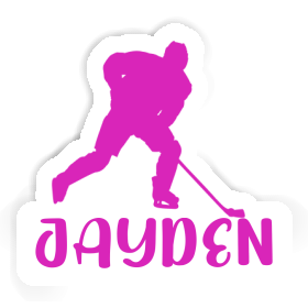 Sticker Jayden Hockey Player Image