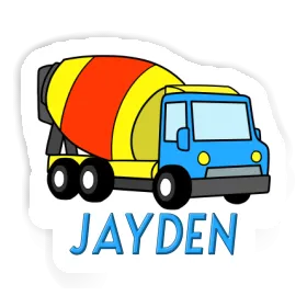 Sticker Mixer Truck Jayden Image