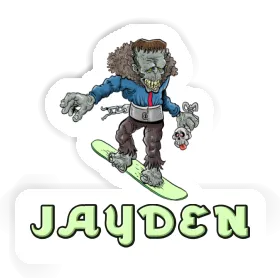 Snowboarder Sticker Jayden Image