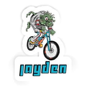 Downhill Biker Sticker Jayden Image