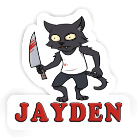 Jayden Sticker Psycho Cat Image