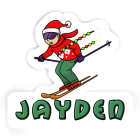 Jayden Sticker Christmas Skier Image