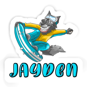 Snowboarder Sticker Jayden Image