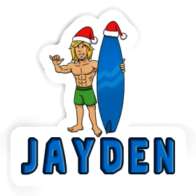 Sticker Christmas Surfer Jayden Image