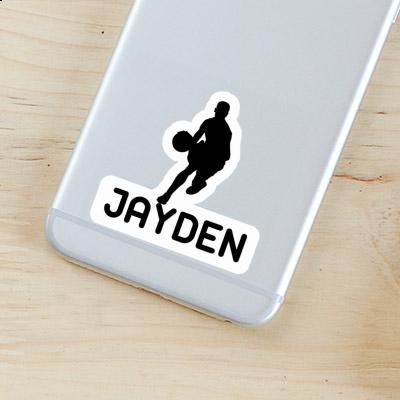 Autocollant Joueur de basket-ball Jayden Laptop Image