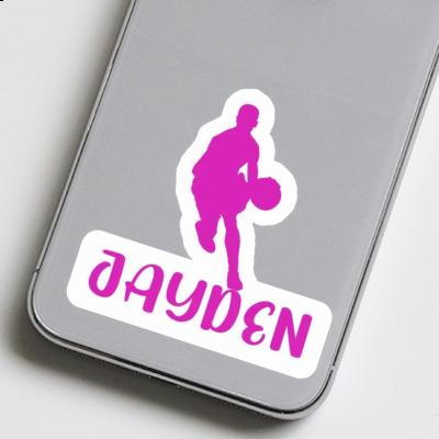 Sticker Basketball Player Jayden Notebook Image