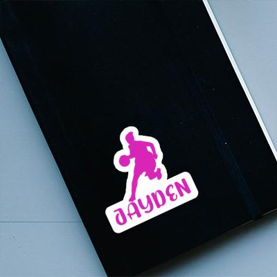 Jayden Sticker Basketball Player Laptop Image