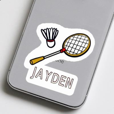 Jayden Sticker Badminton Racket Notebook Image