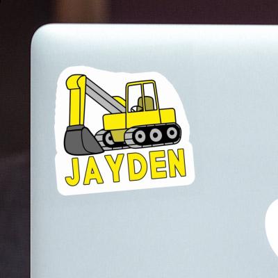 Sticker Excavator Jayden Notebook Image