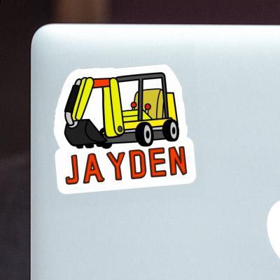 Sticker Jayden Mini-Excavator Notebook Image