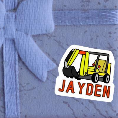 Sticker Jayden Mini-Excavator Notebook Image