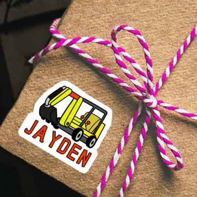 Sticker Jayden Minibagger Notebook Image