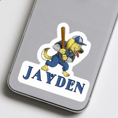 Jayden Sticker Baseball Dog Notebook Image