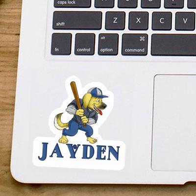 Jayden Sticker Baseball Dog Image