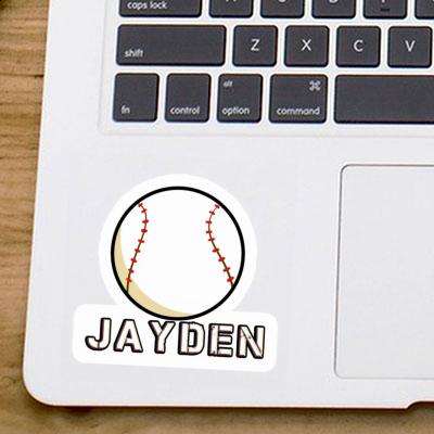 Balle de baseball Autocollant Jayden Laptop Image