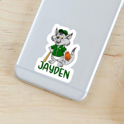 Sticker Jayden Baseball Cat Gift package Image