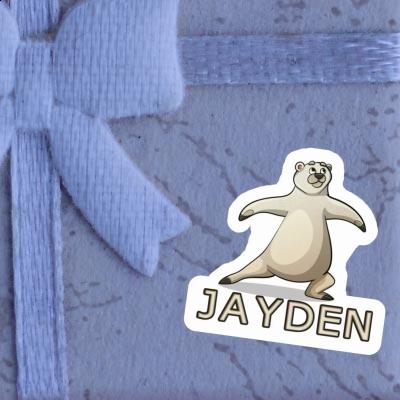 Sticker Yoga Bear Jayden Laptop Image