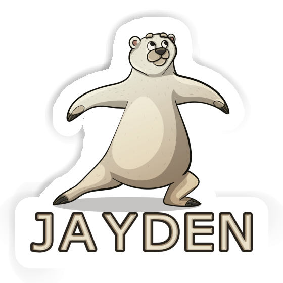 Sticker Yoga Bear Jayden Image