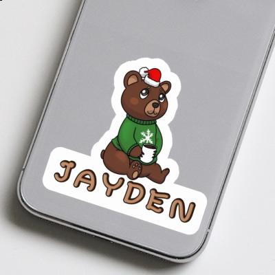 Christmas Bear Sticker Jayden Gift package Image