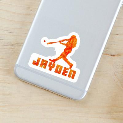 Sticker Baseball Player Jayden Laptop Image