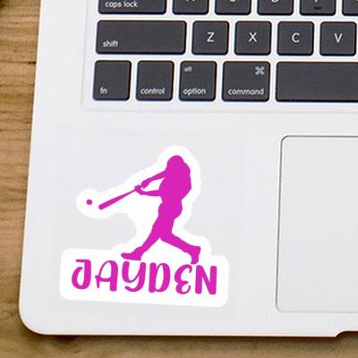 Sticker Jayden Baseball Player Image