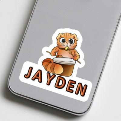 Drummer Cat Sticker Jayden Gift package Image