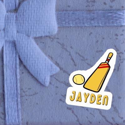 Cricket Bat Sticker Jayden Notebook Image