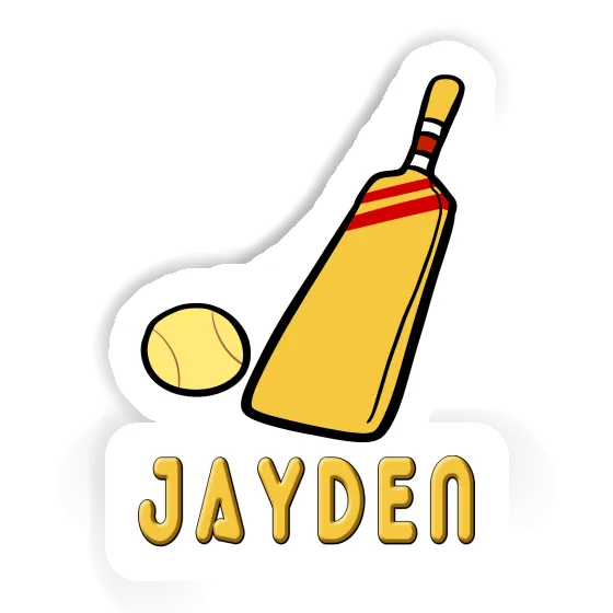 Cricket Bat Sticker Jayden Image