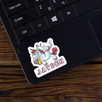 Party Unicorn Sticker Jayden Laptop Image