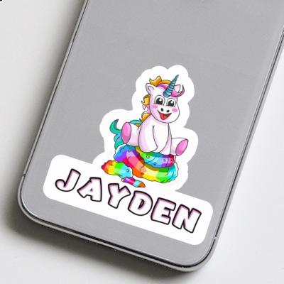 Sticker Jayden Baby Einhorn Notebook Image