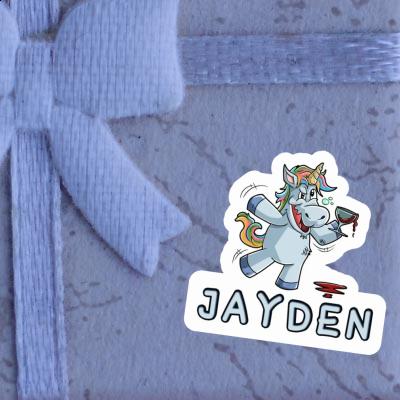 Unicorn Sticker Jayden Notebook Image