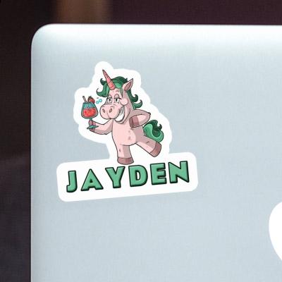 Party Unicorn Sticker Jayden Laptop Image