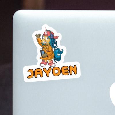 Licorne hip-hop Autocollant Jayden Image