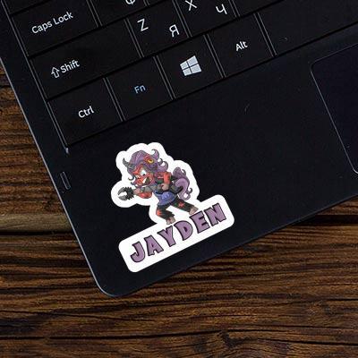 Sticker Rocking Unicorn Jayden Notebook Image